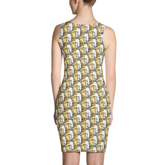 FACE WATCHING Sublimation Cut & Sew Dress - Shop Glamorous, gray diamond, Anew idea Apparel and Accessories online - mothings