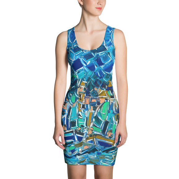 AZURE IDEAS Cut & Sew Dress - Shop Glamorous, gray diamond, Anew idea Apparel and Accessories online - mothings