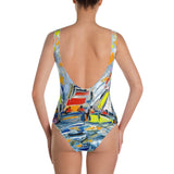 Ocean Sport One-Piece Swimsuit - Shop Glamorous, gray diamond, Anew idea Apparel and Accessories online - mothings