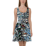 Blue Jewels Skater Dress - Shop Glamorous, gray diamond, Anew idea Apparel and Accessories online - mothings