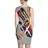 Color hand Sublimation Cut & Sew Dress - Shop Glamorous, gray diamond, Anew idea Apparel and Accessories online - mothings