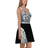 Zebra Cityscape Skater Dress - Shop Glamorous, gray diamond, Anew idea Apparel and Accessories online - mothings