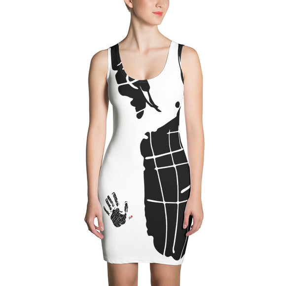 ARTIST HAND Sublimation Cut & Sew Dress - Shop Glamorous, gray diamond, Anew idea Apparel and Accessories online - mothings
