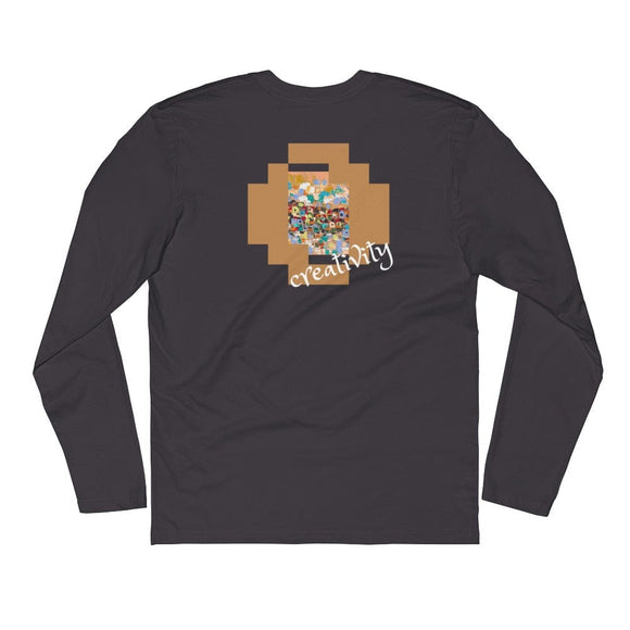 Zero Creativity Long Sleeve Fitted Crew - Shop Glamorous, gray diamond, Anew idea Apparel and Accessories online - mothings