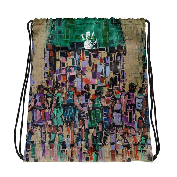 Cityscape drawstring bag - Shop Glamorous, gray diamond, Anew idea Apparel and Accessories online - mothings