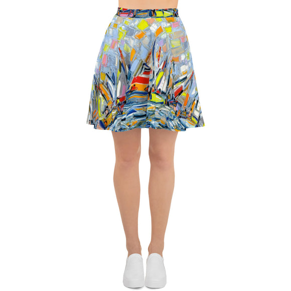 OCEAN FLARE Skater Skirt - Shop Glamorous, gray diamond, Anew idea Apparel and Accessories online - mothings