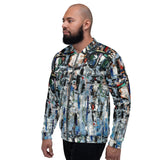 BLUE JEWELS Unisex Bomber Jacket - Shop Glamorous, gray diamond, Anew idea Apparel and Accessories online - mothings