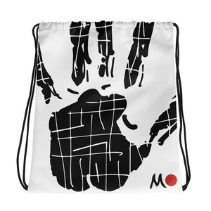 Hand Stamp Drawstring bag - Shop Glamorous, gray diamond, Anew idea Apparel and Accessories online - mothings