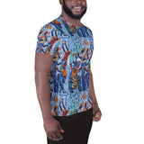 Jazz Men All-Over Print Men's Athletic T-shirt - Shop Glamorous, gray diamond, Anew idea Apparel and Accessories online - mothings