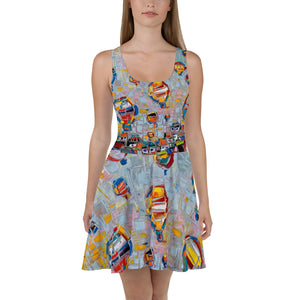 FLOATING HIGH Skater Dress - Shop Glamorous, gray diamond, Anew idea Apparel and Accessories online - mothings