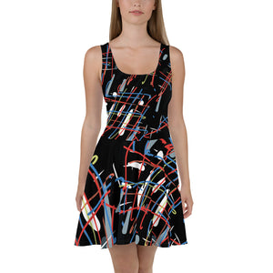 Paint lines Skater Dress - Shop Glamorous, gray diamond, Anew idea Apparel and Accessories online - mothings